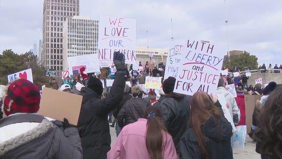 U.S., Windsor residents combine in protest of Donald Trump's policies