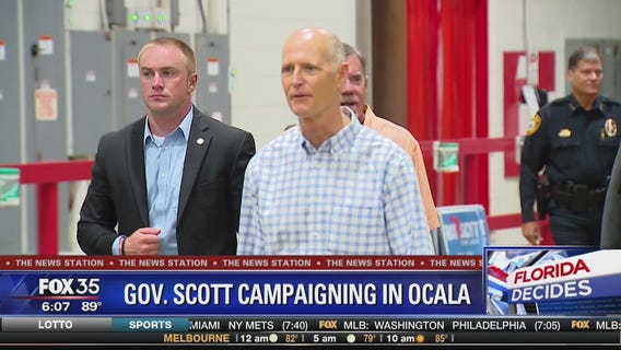 Gov Scott campaigning in Ocala