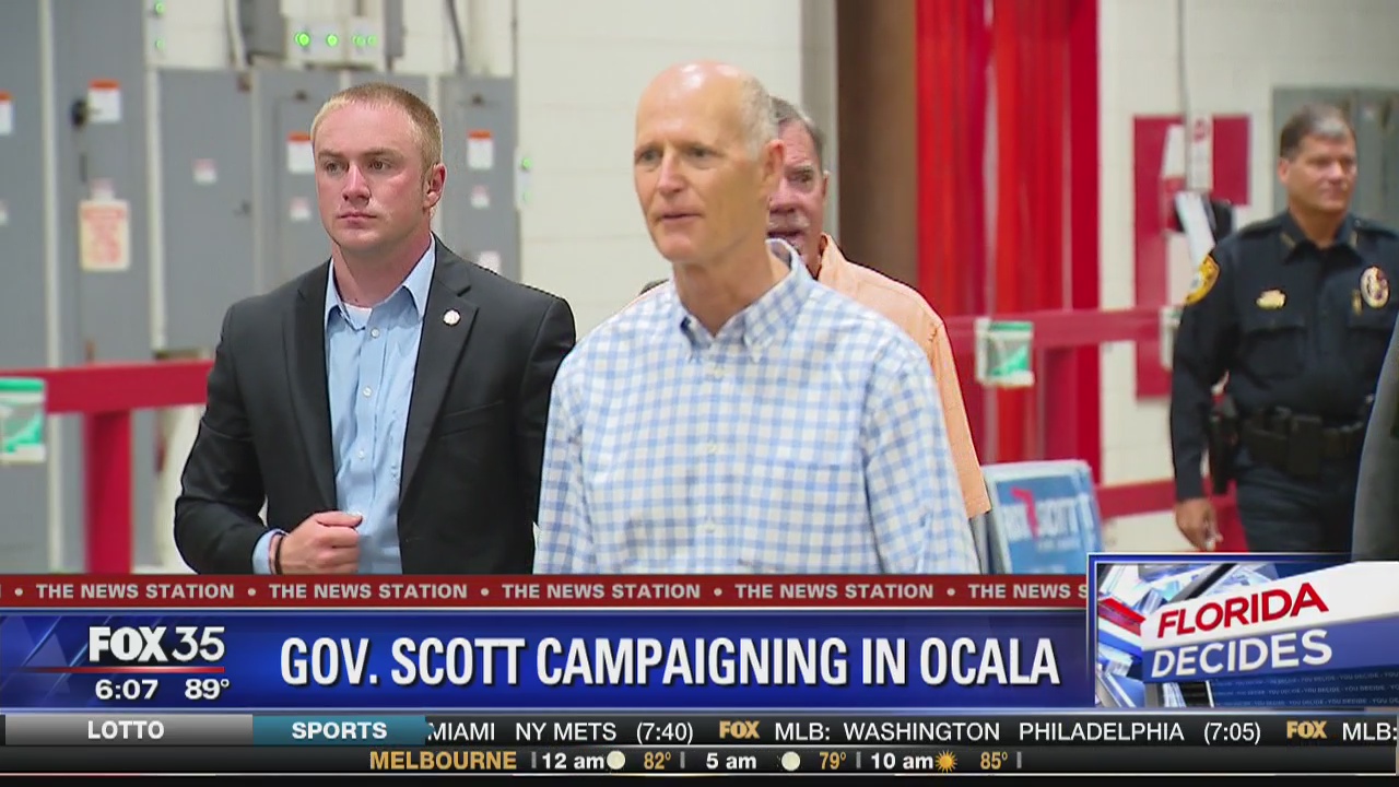 Gov Scott campaigning in Ocala