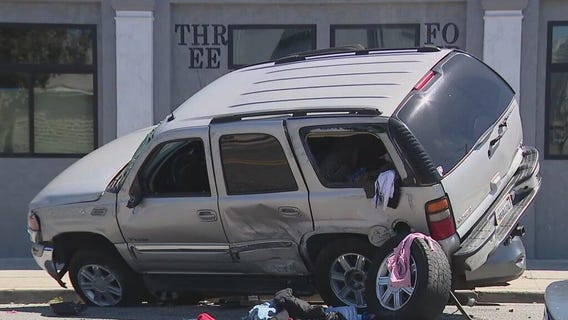 Police chase ends in crash injuring 6