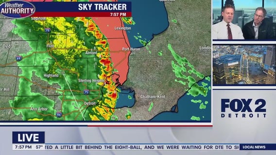 Storms roll through SE Michigan Sunday night