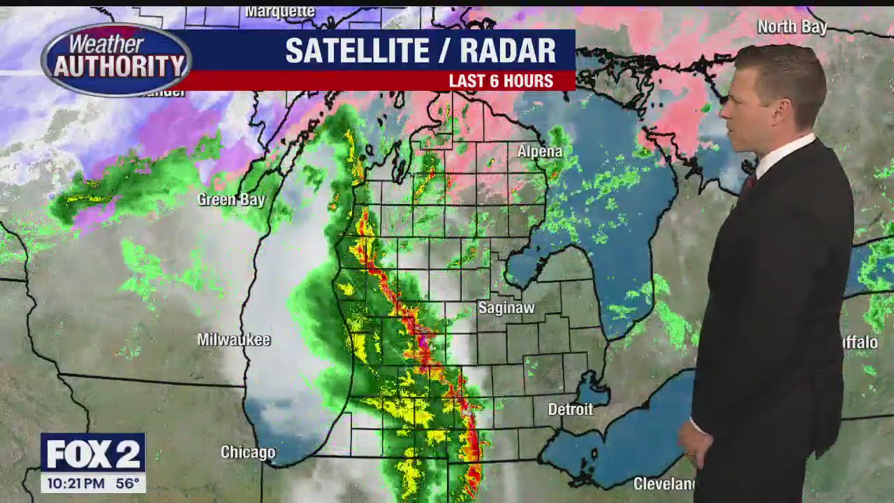 Storm threat done for the night... cooler air coming