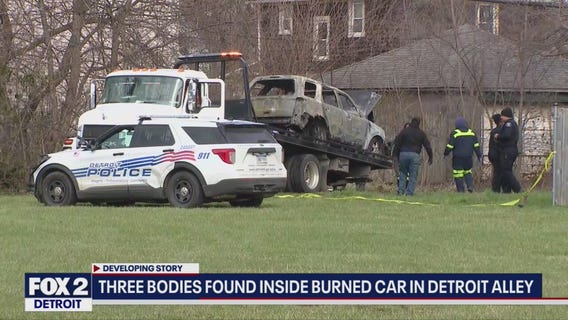 Three bodies discovered inside burning vehicle in Detroit