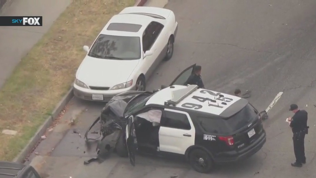 Man killed, 2 officers hurt in crash involving LAPD SUV | FOX 11 Los ...