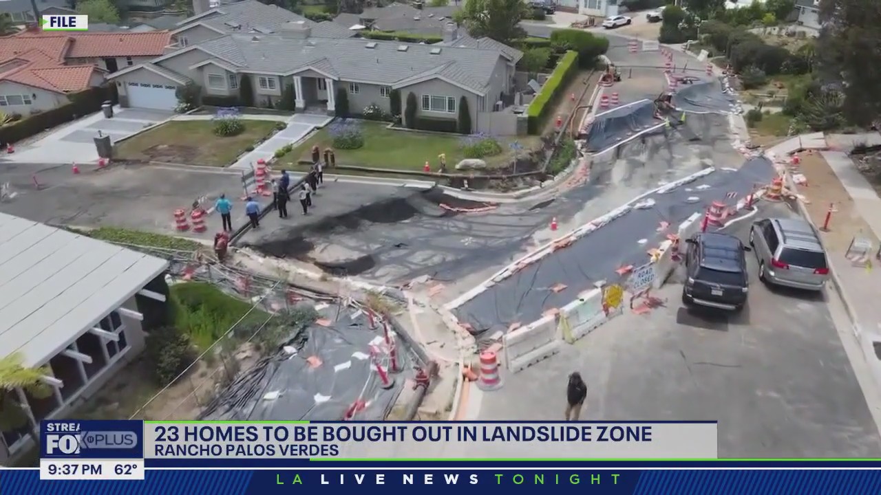 Homes caught in landslide being bought out