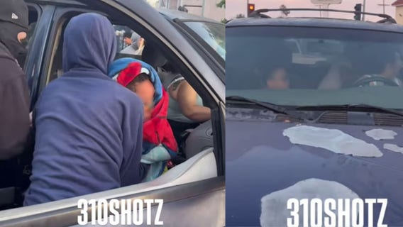 Crowd pulls kids out of SUV that was doing donuts