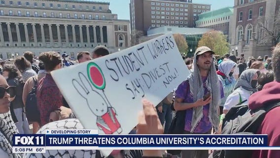 Trump threatens to take down Columbia University