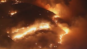 Fort Fire in Lebec burns near the 5 Freeway