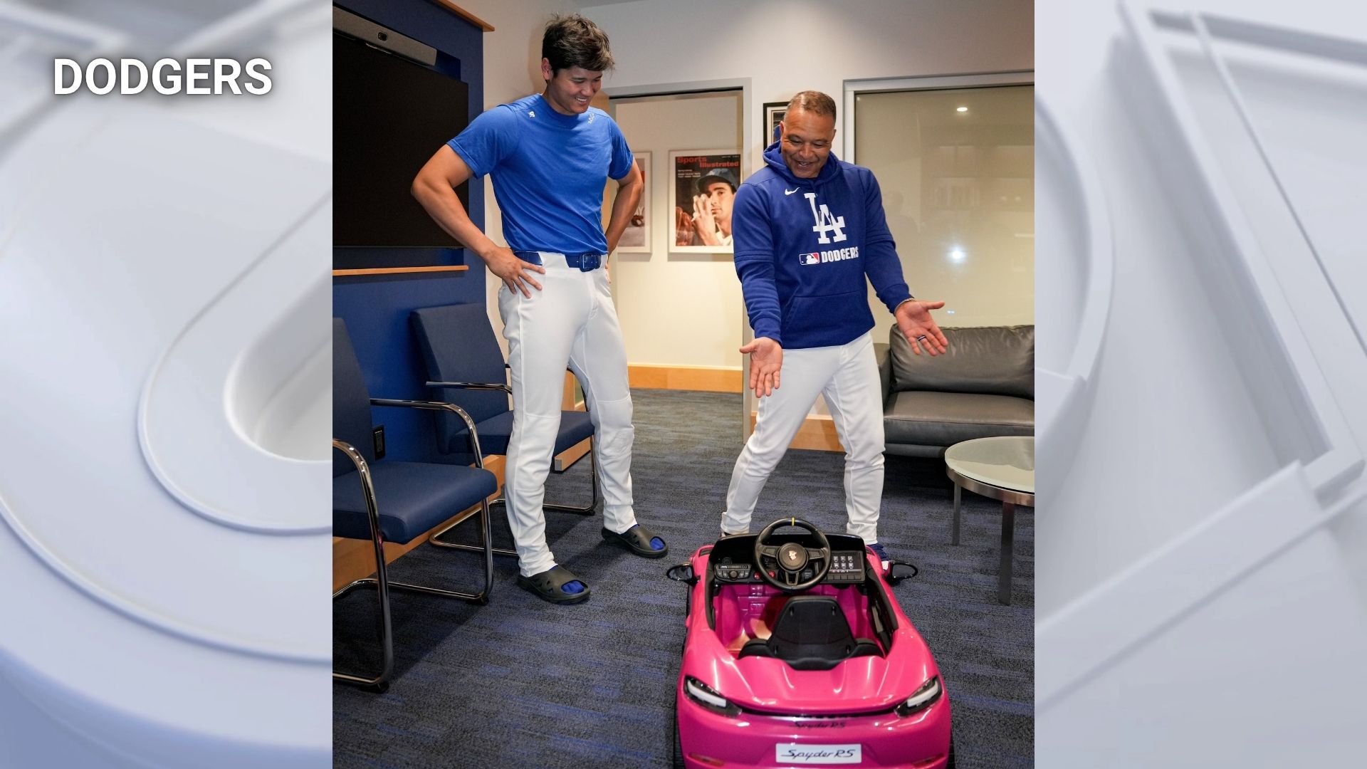 Dave Roberts gifts Shohei Ohtani 'pink Porsche'