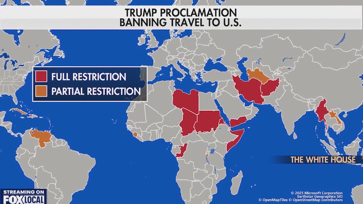 Trump announces travel ban on 12 countries