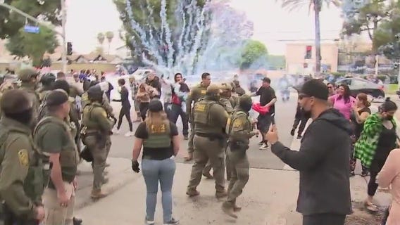 Explosions, rubber bullets fly in Paramount