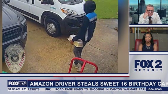 Amazon driver steals sweet 16 birthday cake out of garage