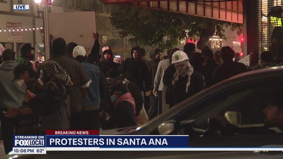 Santa Ana ICE protesters hit by rubber bullets