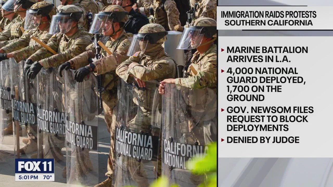 'More cops than protesters' in LA Day 5, crew says