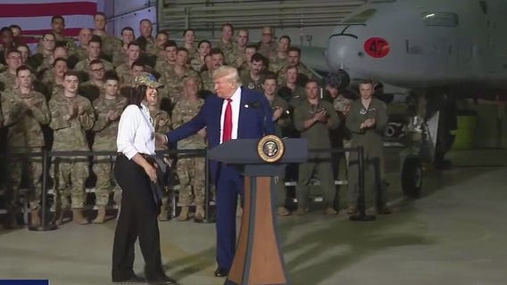 Gov. Gretchen Whitmer at Trump visit to Selfridge Air National Guard Base