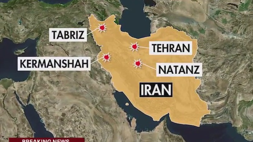 Israel launches series of attacks on Iran