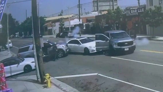 Federal agents ram ICE protester's car