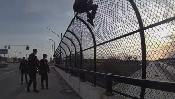 Warren police save man from jumping off overpass onto I-696