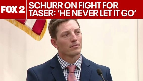 Schurr says Lyoya never let taser go