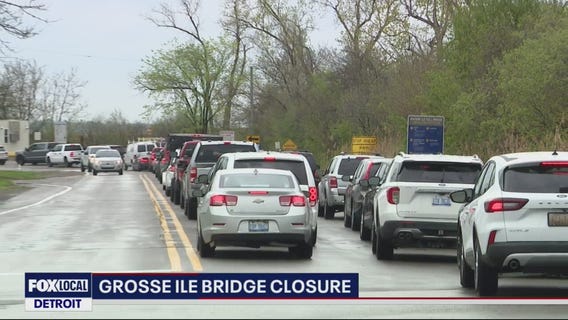Grosse Ile bridge closure causes long traffic lines for lone remaining passage