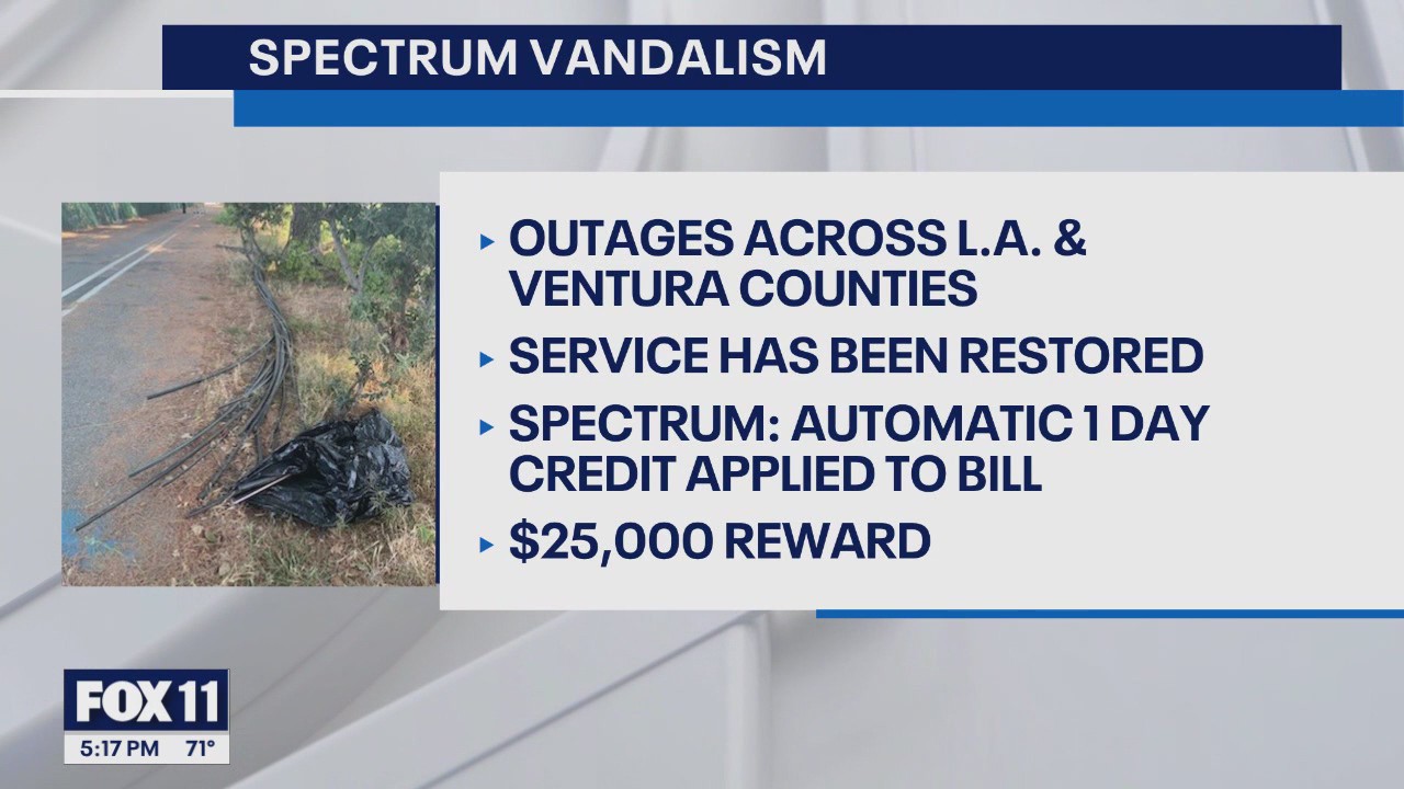 Spectrum outage in LA was caused by vandals