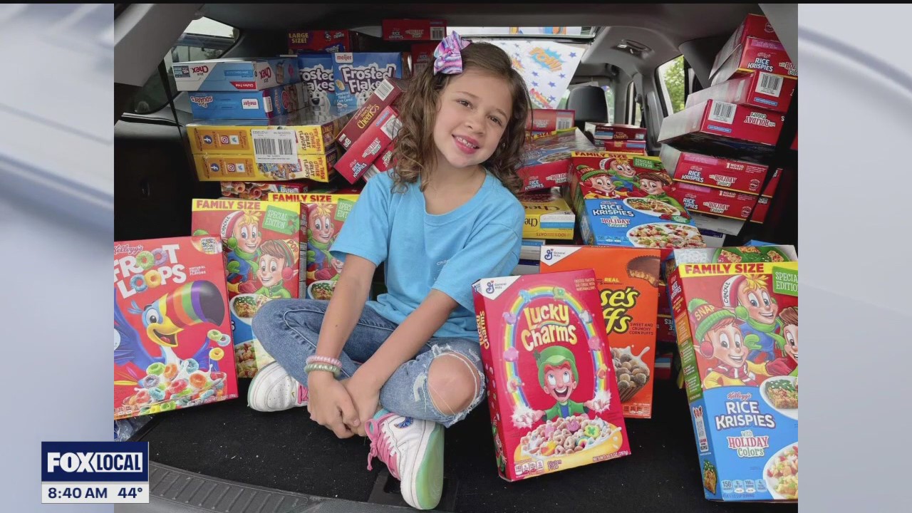 Young hunger hero spends every birthday collecting cereal for kids in need