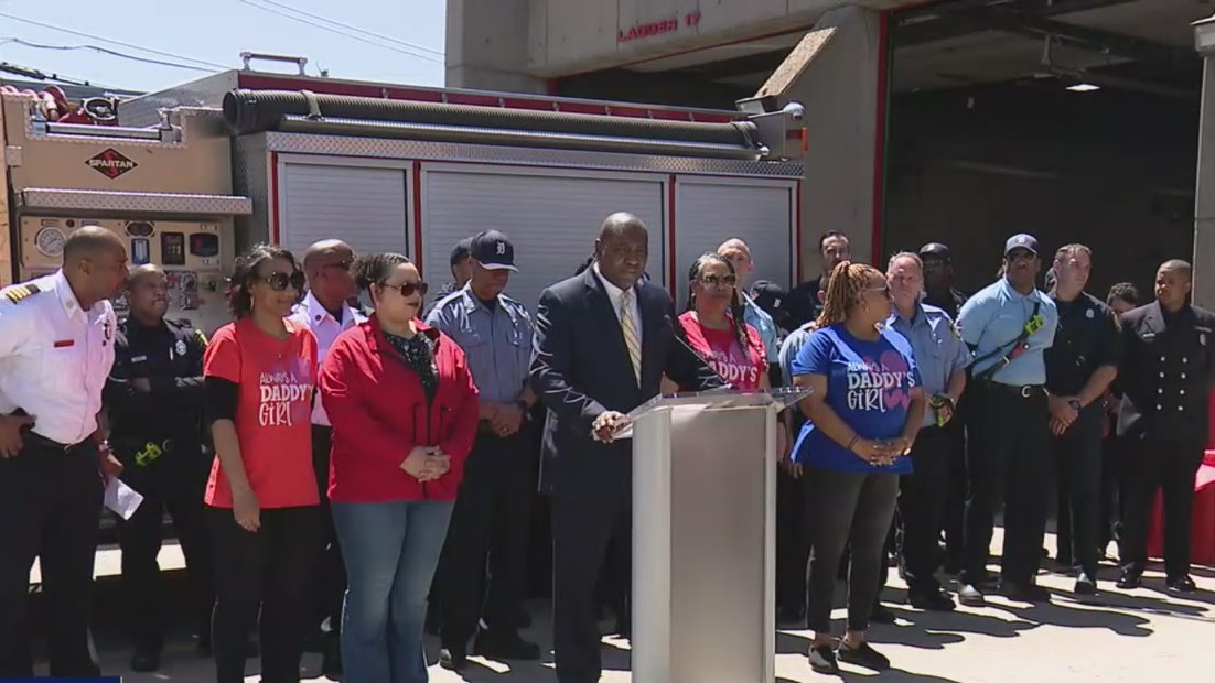 Detroit family meets firefighters who saved father from fire