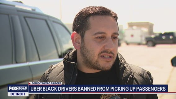 Uber Black drivers stopped from picking up customers at Metro Airport.