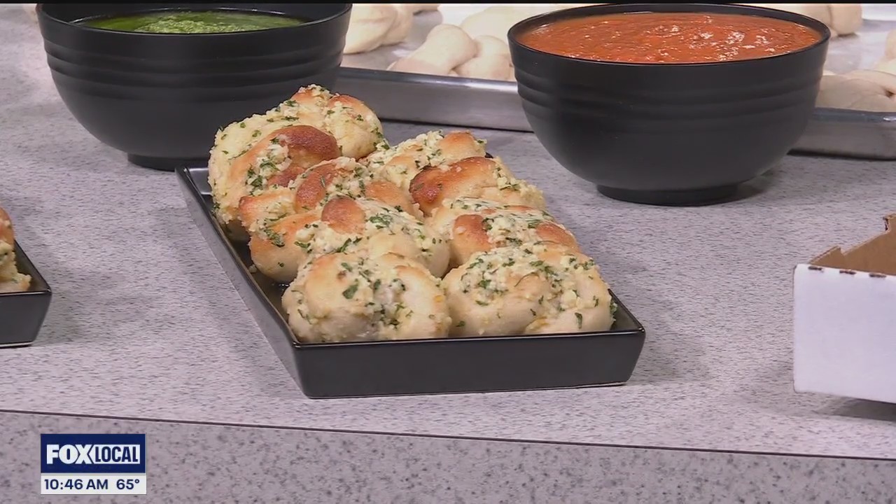 Saroki's Crispy Chicken & Pizza shows us how to make garlic knots