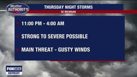 Chance for severe weather overnight into Friday