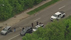 Police search for suspects after chase