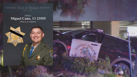 CHP officer dies after crashing into tree