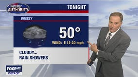Cloudy and cool with rain showers for Wednesday