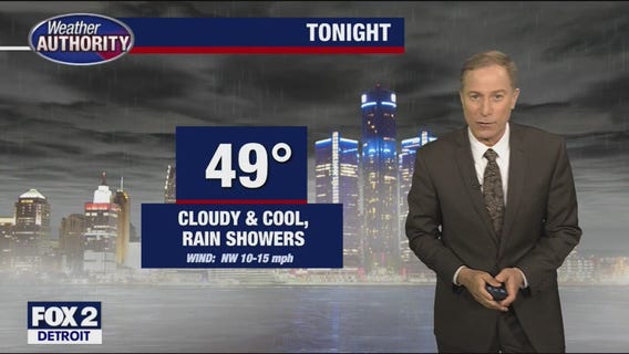 Cloudy and cool with spotty showers Thursday
