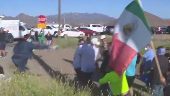 Alleged ICE raid supporter gets slapped in face