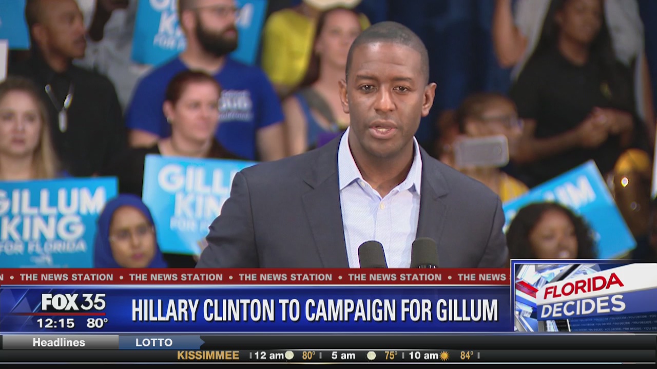 Clinton to join Gillum; DeSantis hires new campaign chair