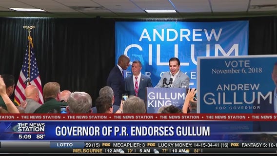 Governor or Puerto Rico endorses Gillum
