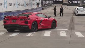 Taking a 'hot lap' before the Detroit Grand Prix