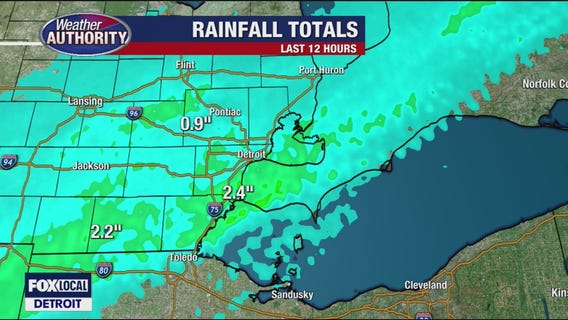 Rain eventually tapers off this afternoon