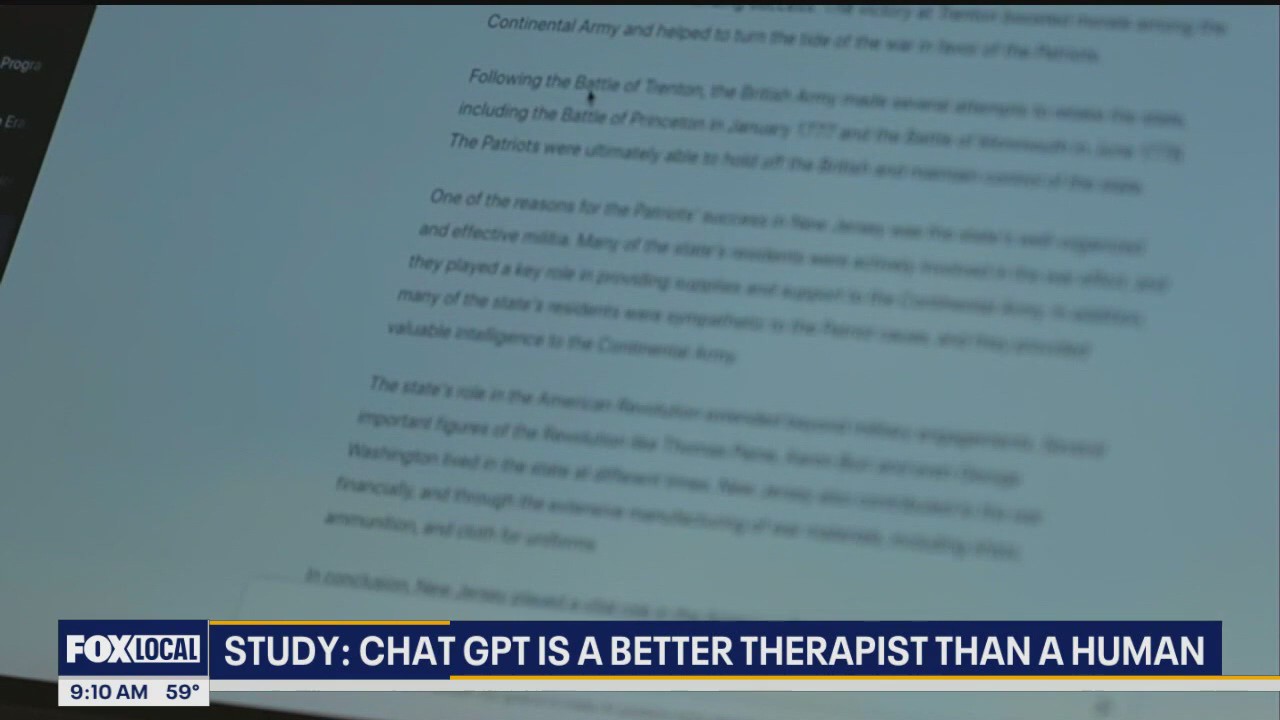 Study: Chat GPT is a better therapist than a human