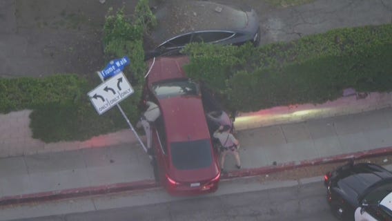 Driver breaks 100 mph, crashes into bushes