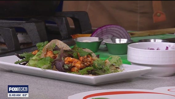 Chef Que from In the Kitchen with Que stops by to make buffalo cauliflower tacos