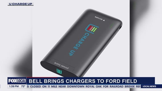 Former Detroit Lions RB Joique Bell brings portable phone chargers to Ford Field