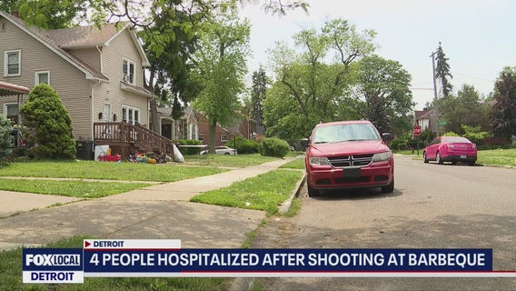 Barbecue shooting on Detroit's east side, leaves 4 wounded