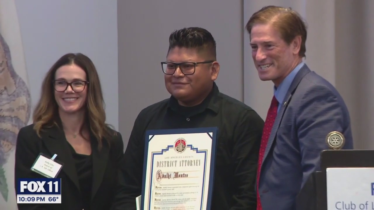 Man who saved dog recognized by DA