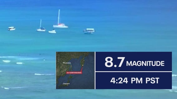 California, Hawaii under tsunami watches