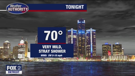 Warm with a chance for very strong storms Wednesday