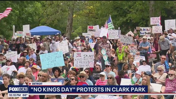 Thousands gather at Detroit's Clark Park for 'No Kings Day' protest
