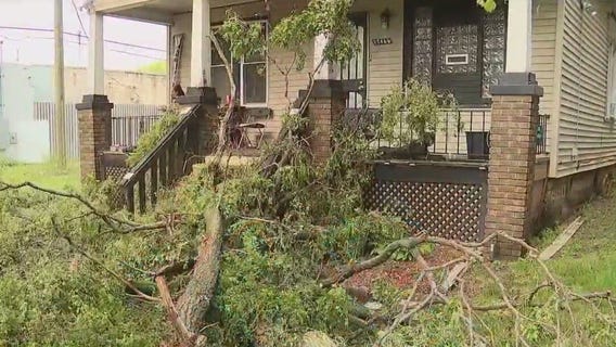 Storm damage on Detroit's west side; flight delays at DTW