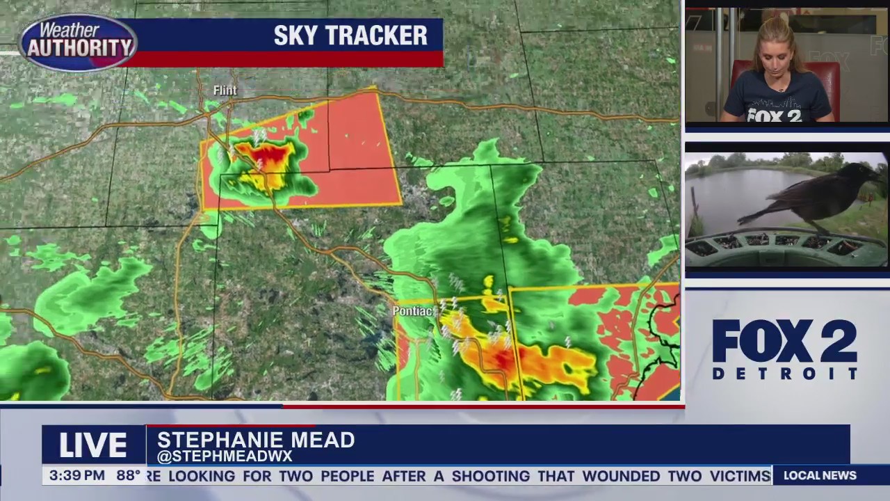Severe weather moving through Michigan